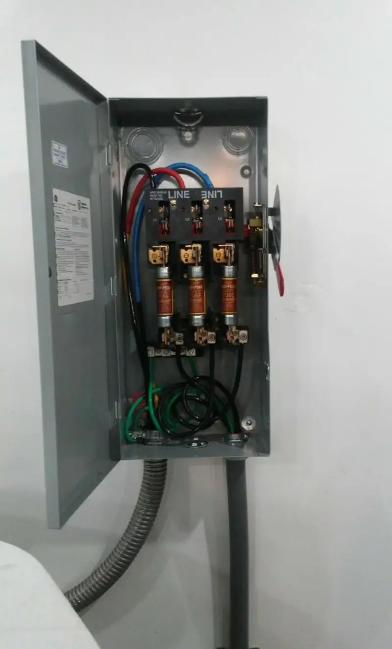 Three-phase disconnect switch installed for Electrical Wiring & Rewiring in Waltham
